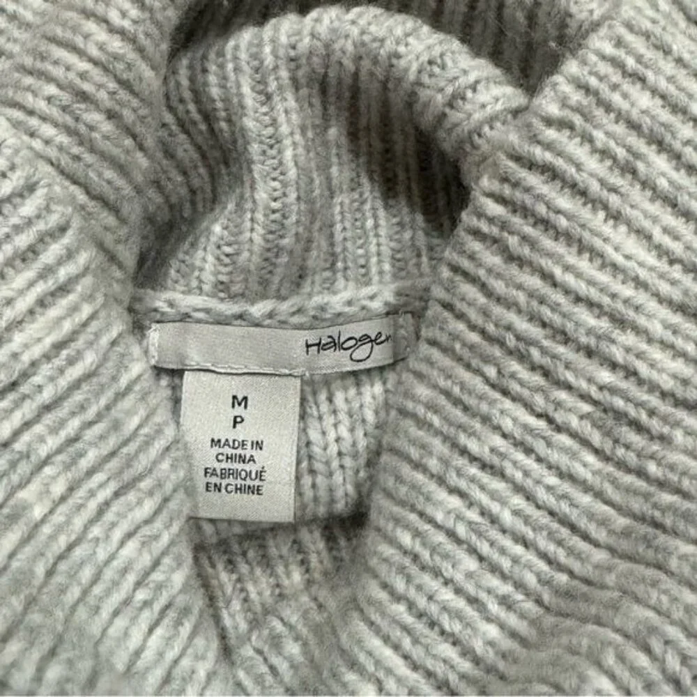 Halogen Wool Blend Turtle Neck Beaded Knit Sweater Holiday Cozy‎ Cabincore MP
